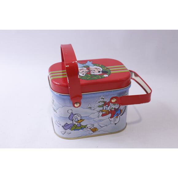 Mickey Mouse & Friends, Christmas Tin, Lunch Box, Two Handles, Classic, Disney, - Picture 3 of 4